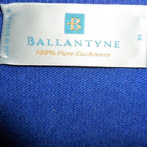 BALLANTYNE SWEATER 100% LAMBSWOOL V NECK SEEVE/LESS NEW WITH TAG - Picture 3 of 3